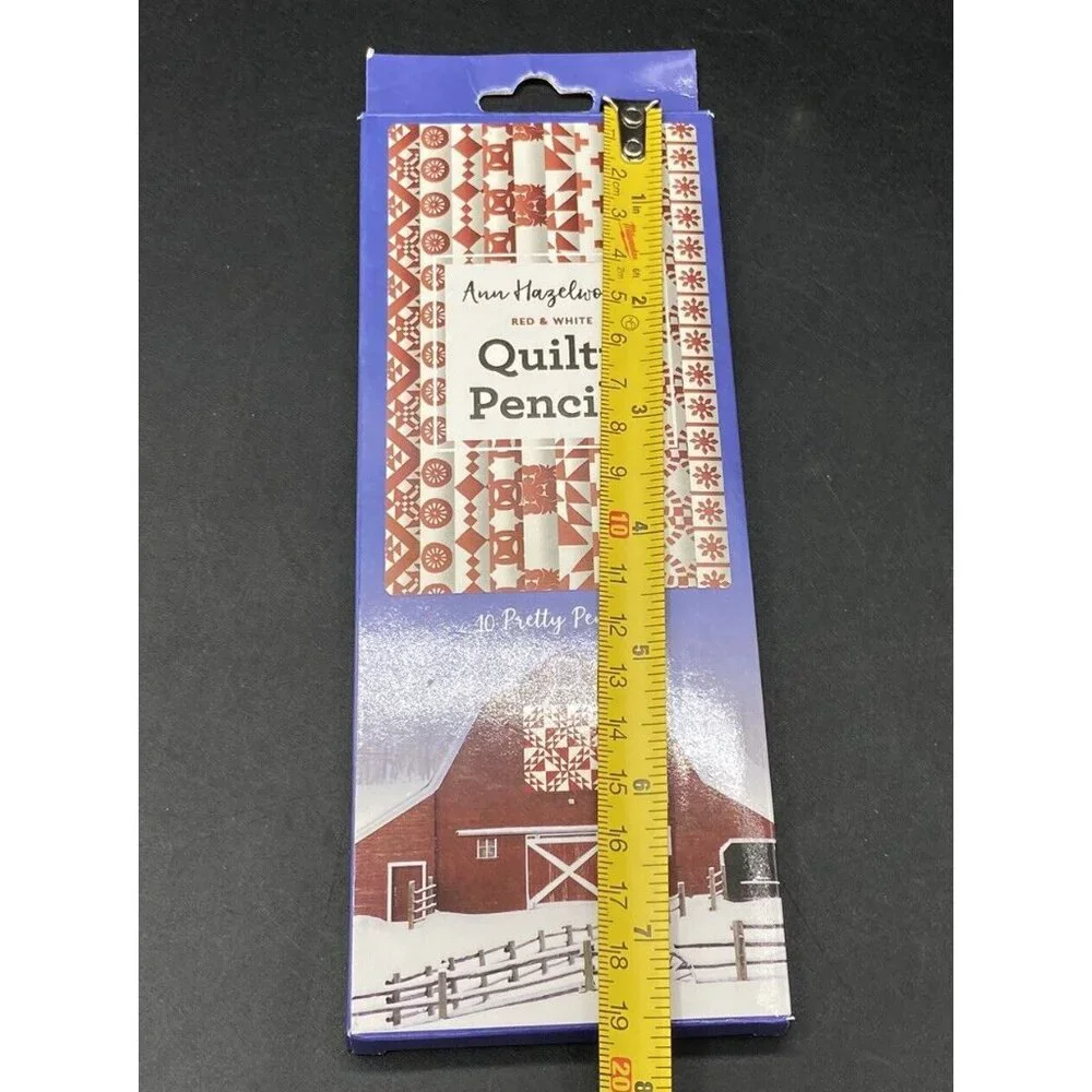 Ann Hazelwood's Red & White Quilty Pencils 10 Quilt Pattern #2 HB Graphite